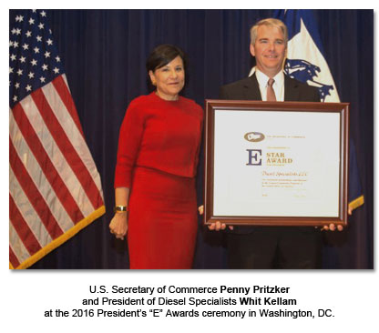 Whit Kellam with Penny Pritzker, U.S. Secretary of Commerce